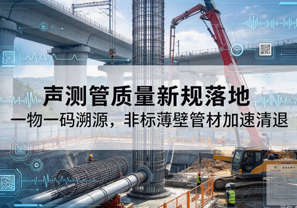 灵山声测管质量新规落地，一物一码溯源，非标薄壁管材加速清退
