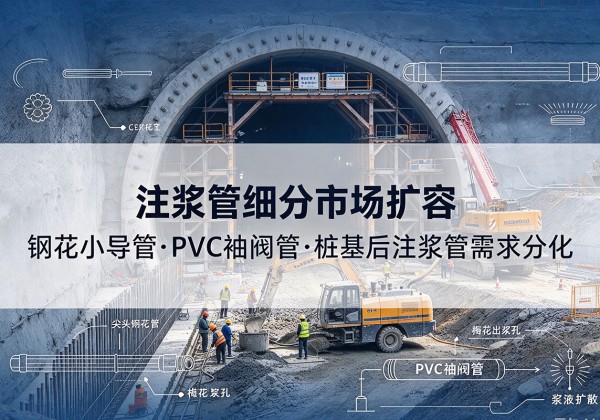 灵山注浆管细分市场扩容，隧道钢花小导管、PVC 袖阀管、桩基后注浆管需求分化